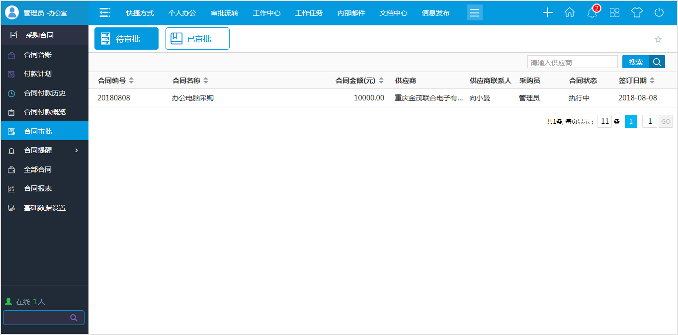 OA系統管理采購合同有什么特別之處？