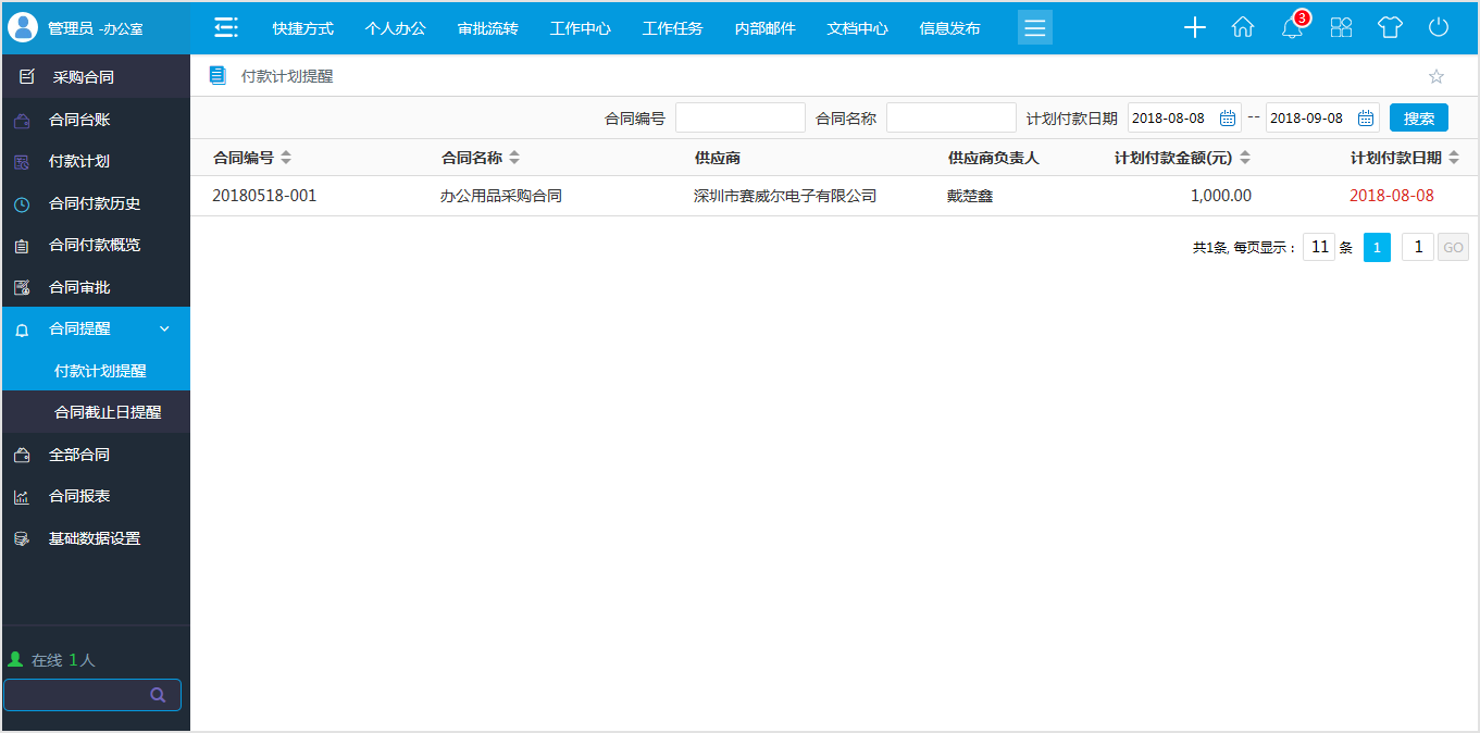 OA系統管理采購合同有什么特別之處？